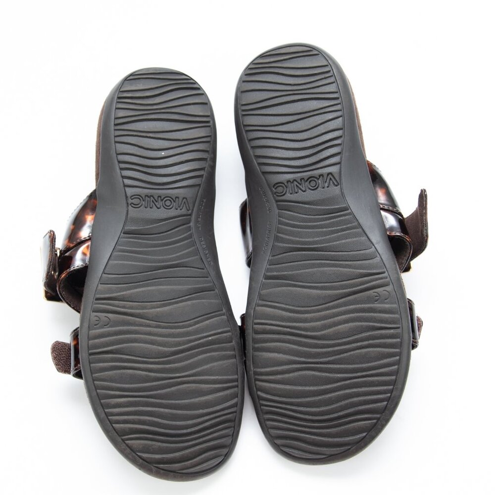 Vionic Skylar Sandals Tortoise Shell Straps Slip-… - image 8